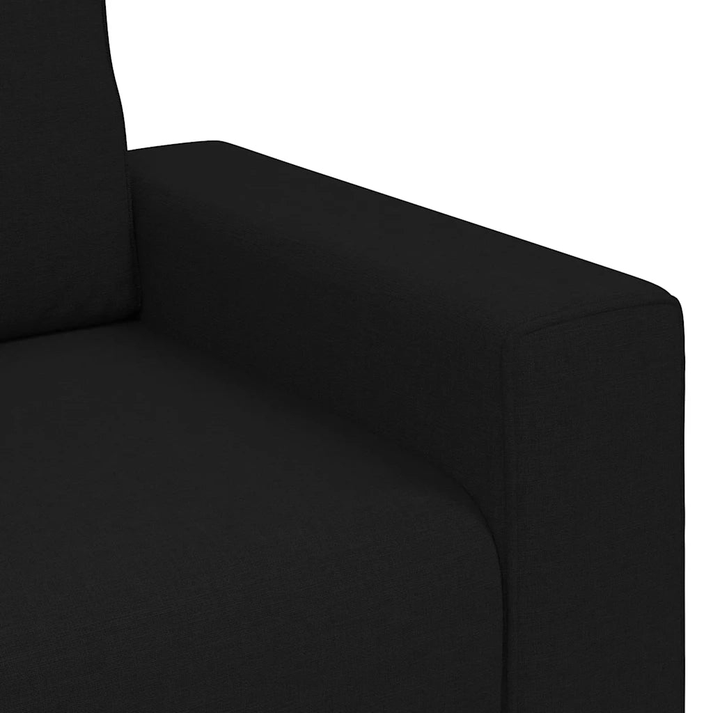 Divano a 2 Posti-Sofa 2 Posti Nero 120 cm in Tessuto 471838