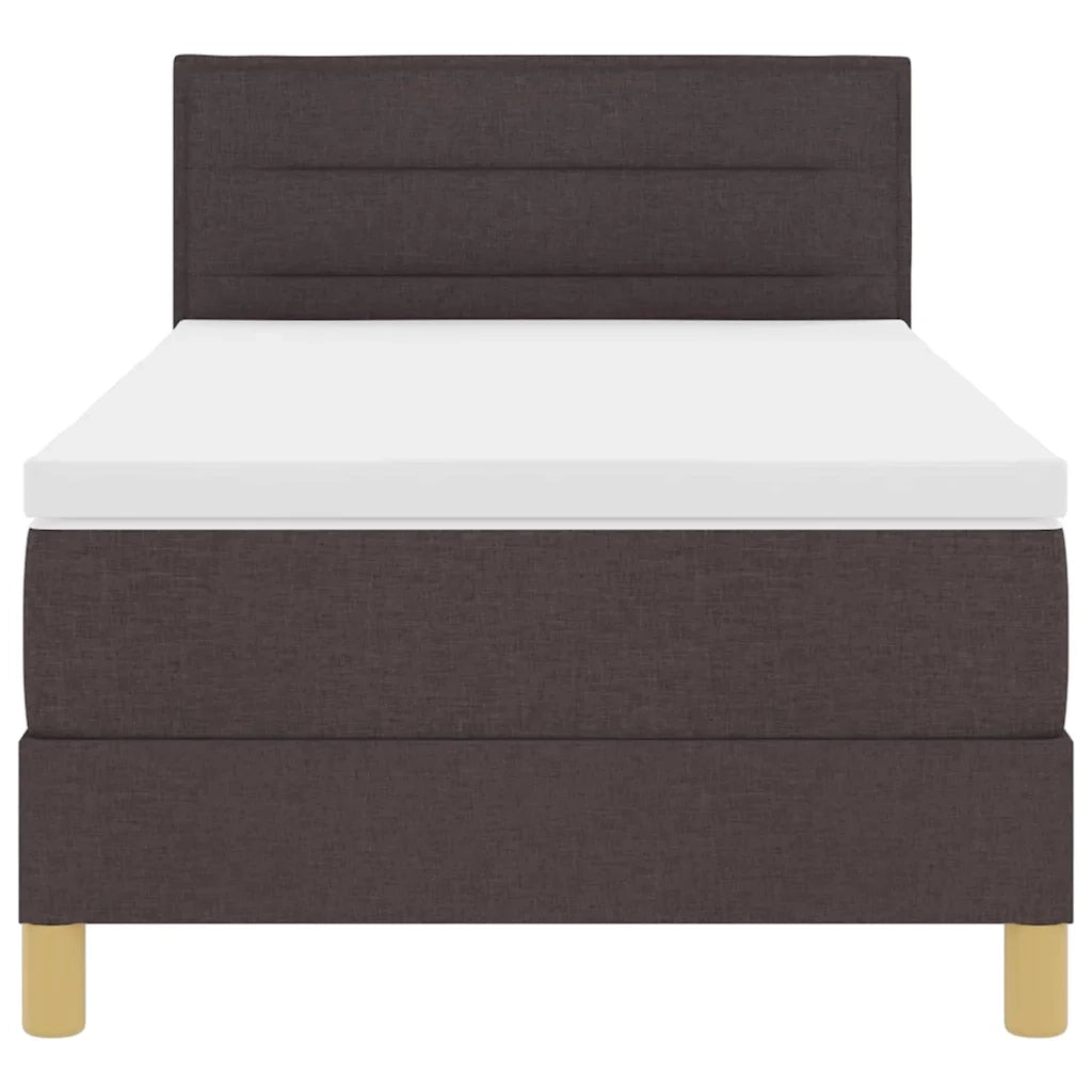 Letto a molle con cuscino Marrone Scuro 90 x 200 cm Tessuto 3338814