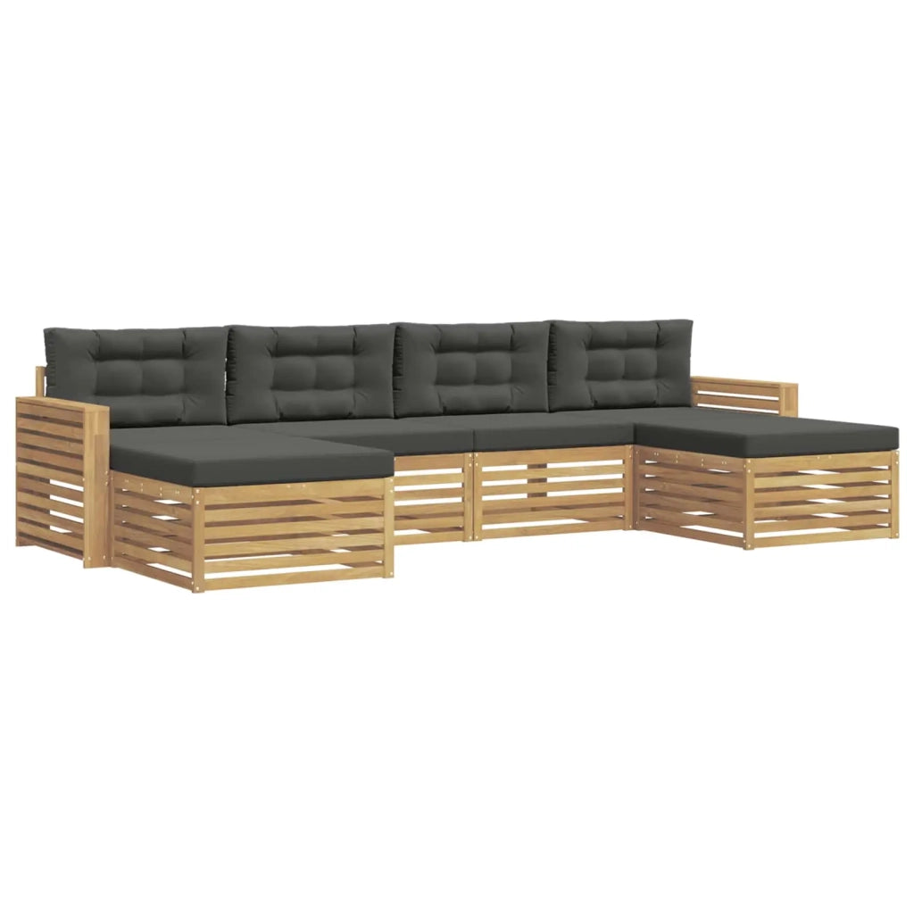 Set di divani da esterno 6 pcs Bianco e Antracite 3390932