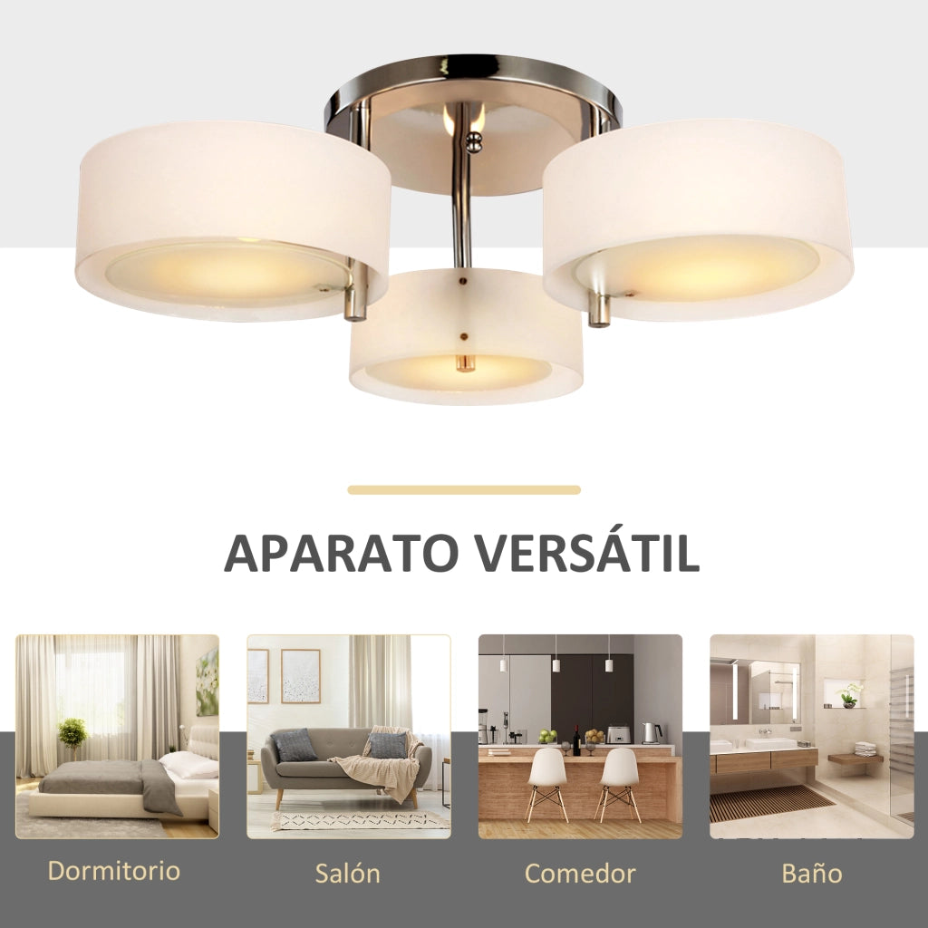 Lampada a Soffitto Goccia E27 ¨C zephmum ¨C Bianco Acrilico