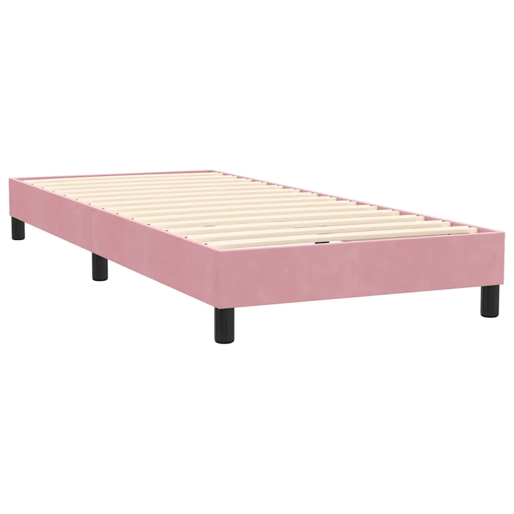 Giroletto a Molle con Materasso Rosa 80x220 cm Velluto 3316334