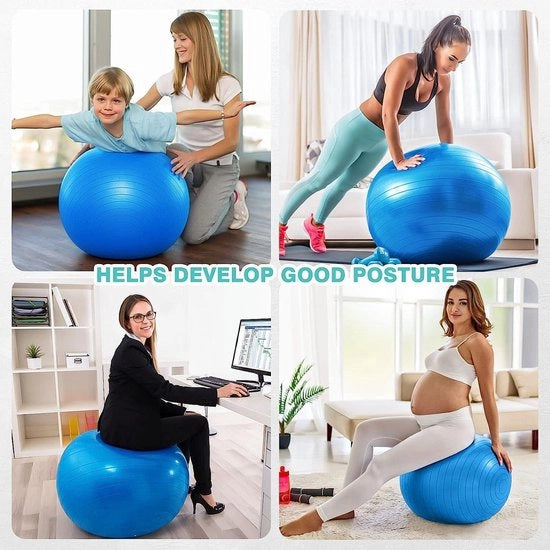 Pilatesbal 75 cm - Ballo per yoga a casa e in ufficio