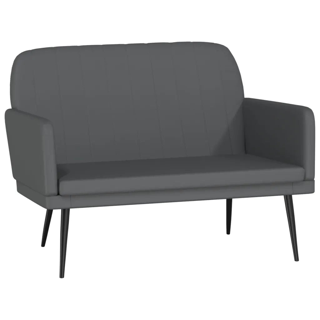 Panca-Sgabello Grigia 107x80x81 cm in Similpelle