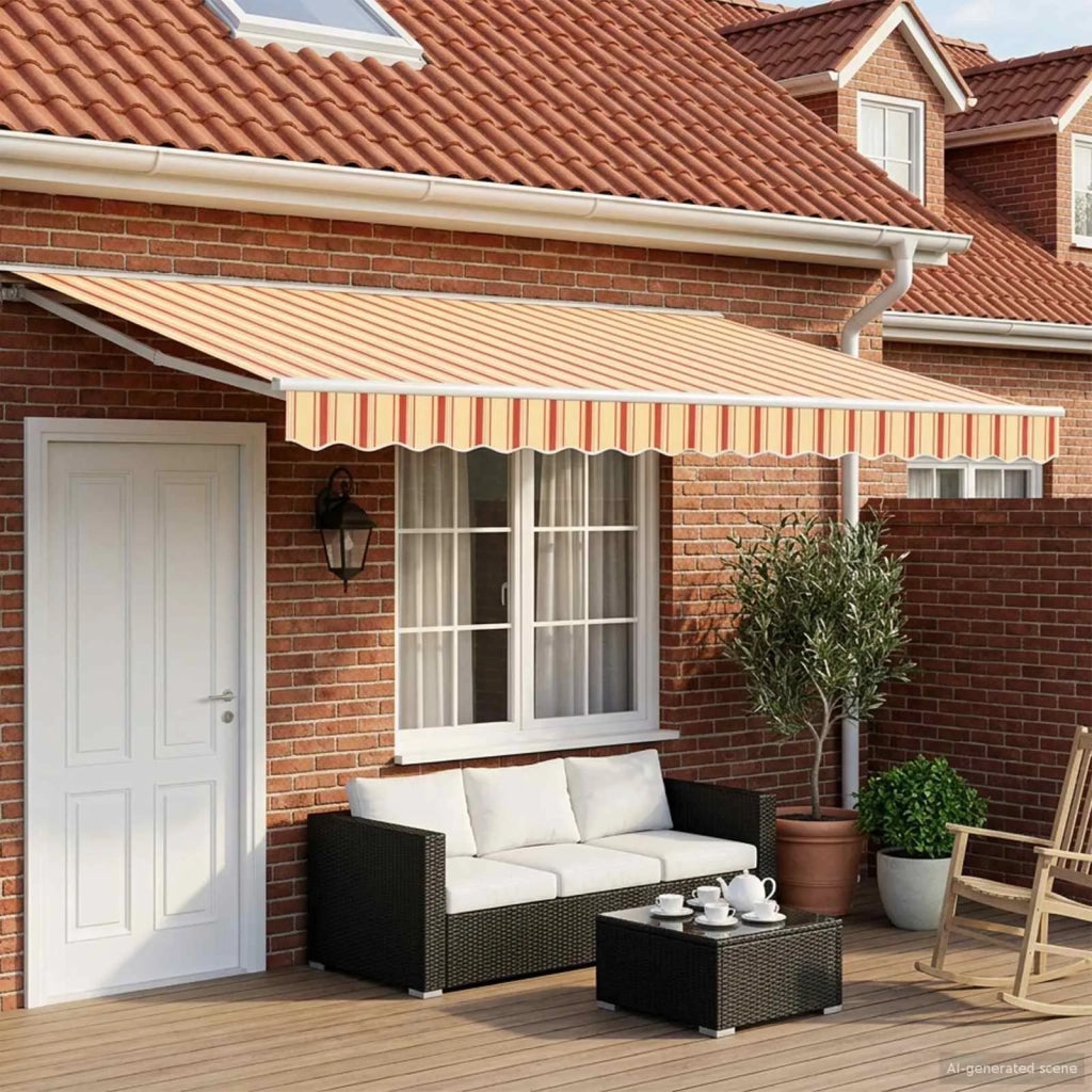 Cornice per Tenda Manuale con LED 4,5 × 3,5 m 3420675