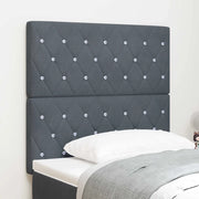 Testiera LED con strisce LED Grigio scuro 90 cm Velluto 3338349