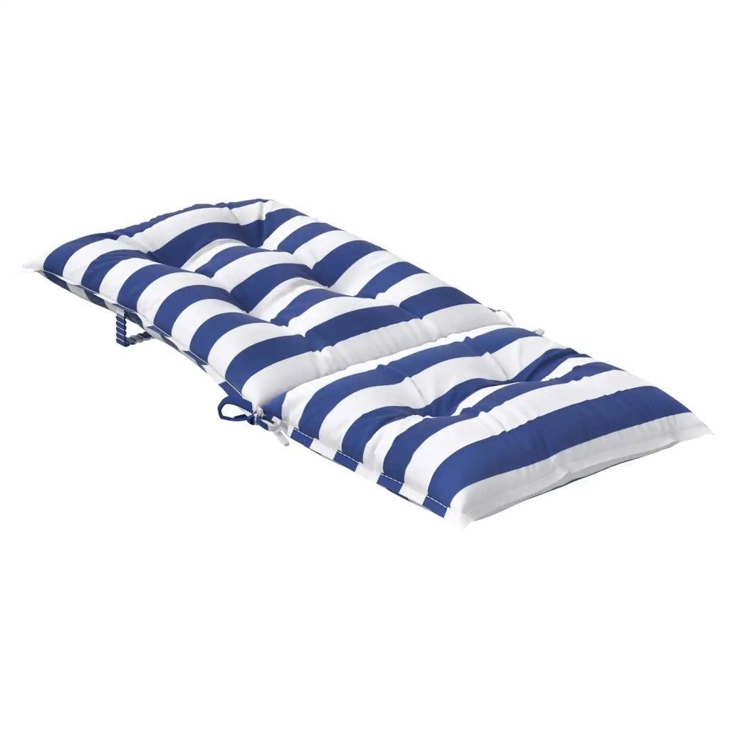 Cuscino da Esterno 2 pcs Blu e Bianco 120 x 50 x 7 cm Tessuto 42040527