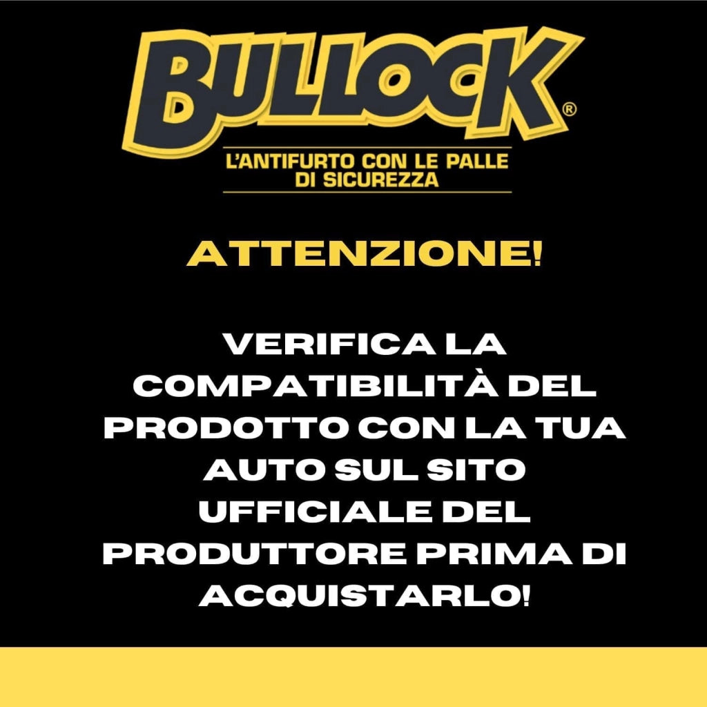Bullock Excellence Antifurto Meccanico con Sistema Blocca Pedale per Auto con Cambio Manuale