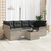 Set Divano da Giardino 7 pcs Grigio chiaro e grigio scuro