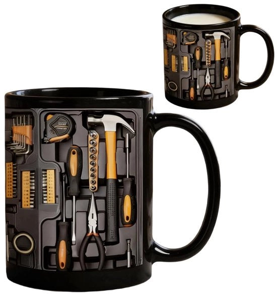 Beaker per utensili da 350 ml - Moka per caffè - Becher per montaggio - Ceramica - Resistente al calore - Design unico con stampi di utensili