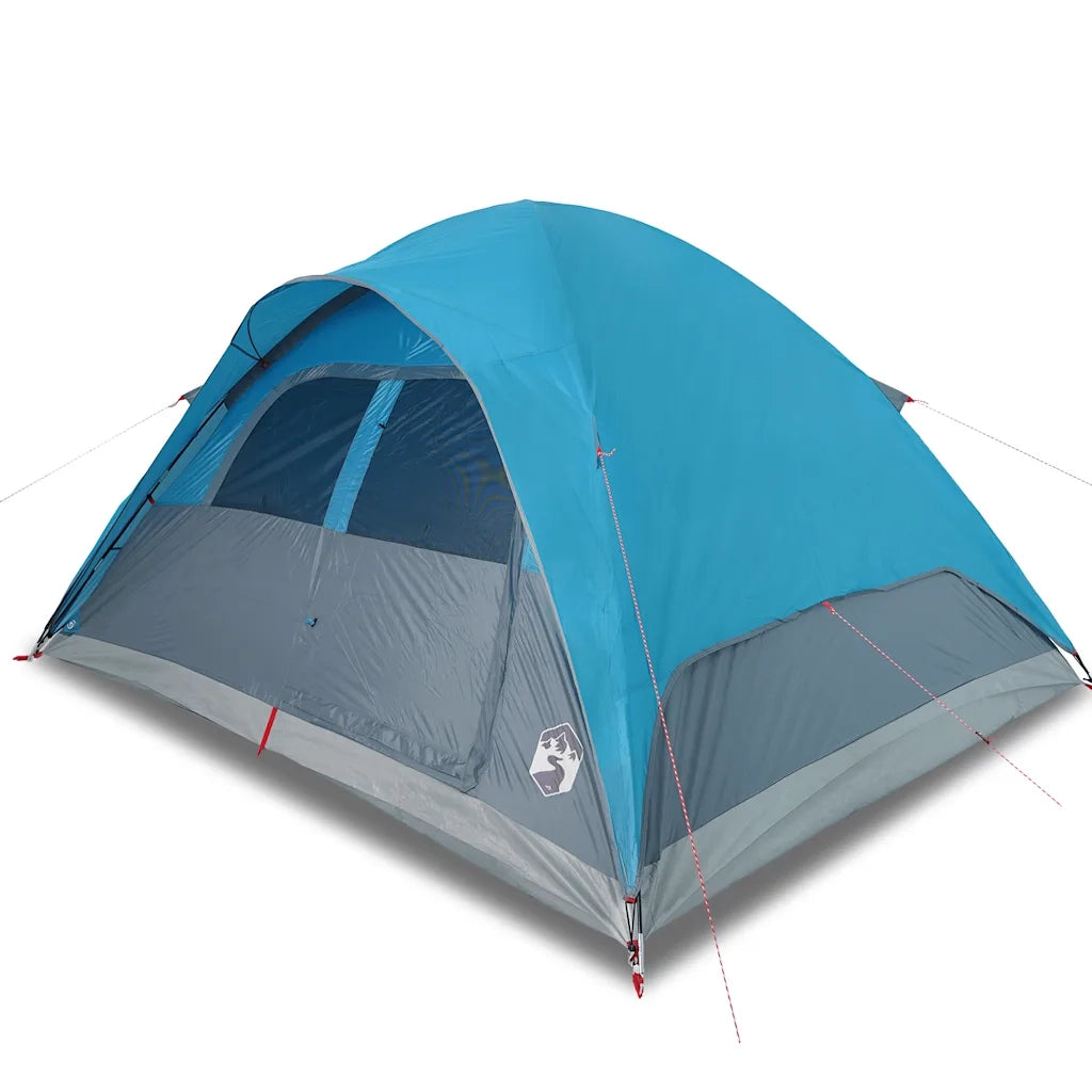 Tenda da Campeggio | Tenda Familiare a Cupola per 4 Persone Blu Impermeabile