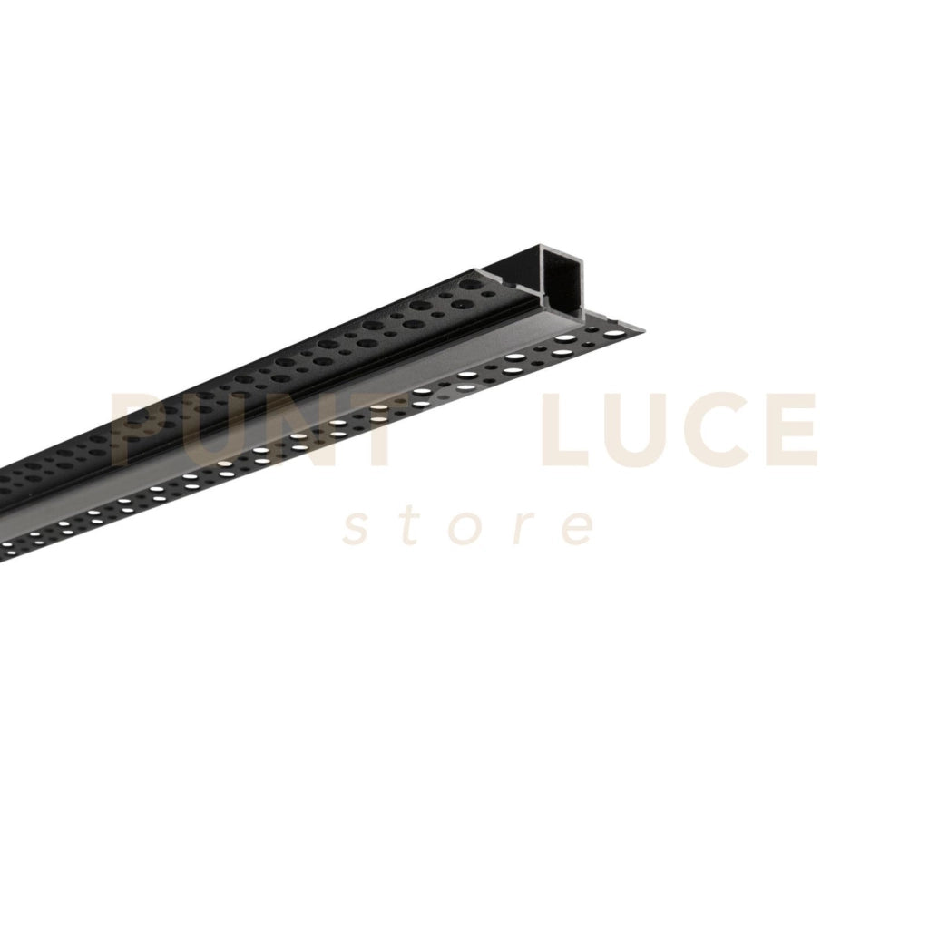 PROFILO GORIZIA NERO CON TAPPI INCLUSI 200X5,2X1,4CM
