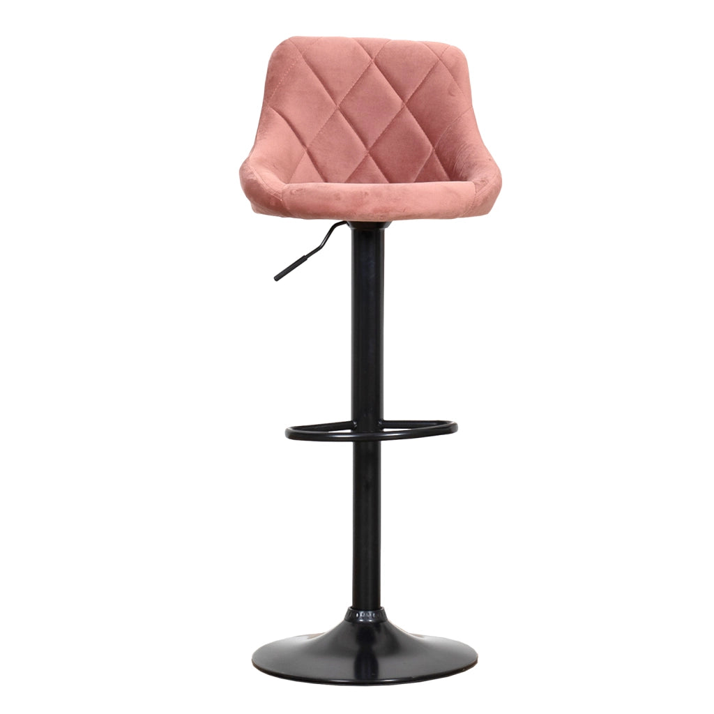 Sgabello da bar in velluto rosa ROBIN