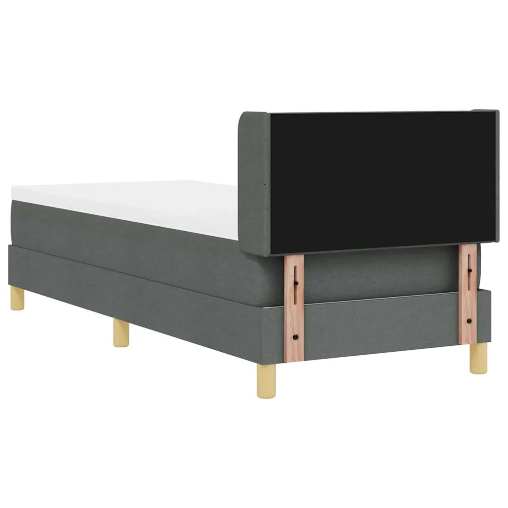 <strong>Letto a Molle< / strong> Grigio scuro 80 x 200 cm Tessuto