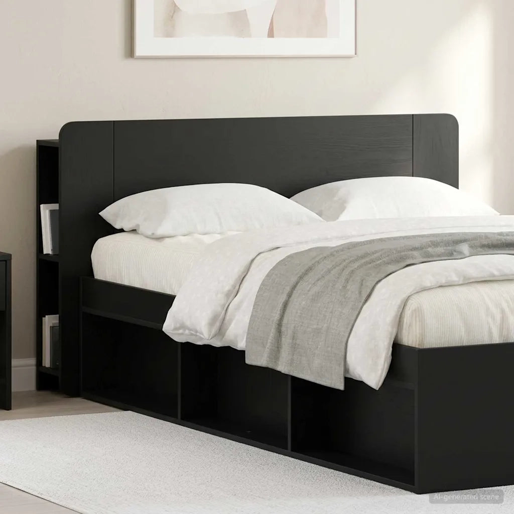 Testiera | Testata del letto Nero 135 x 18,5 x 80 cm Legno ingegnerizzato