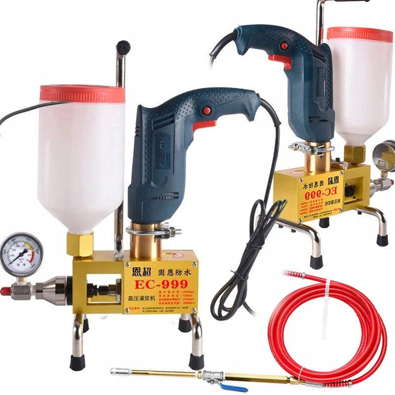 Pompa Iniezione Alta Pressione PI-PUMP 9999 – 15000 PSI, 910W | Per Iniezioni Cemento e Sigillatura Fessure