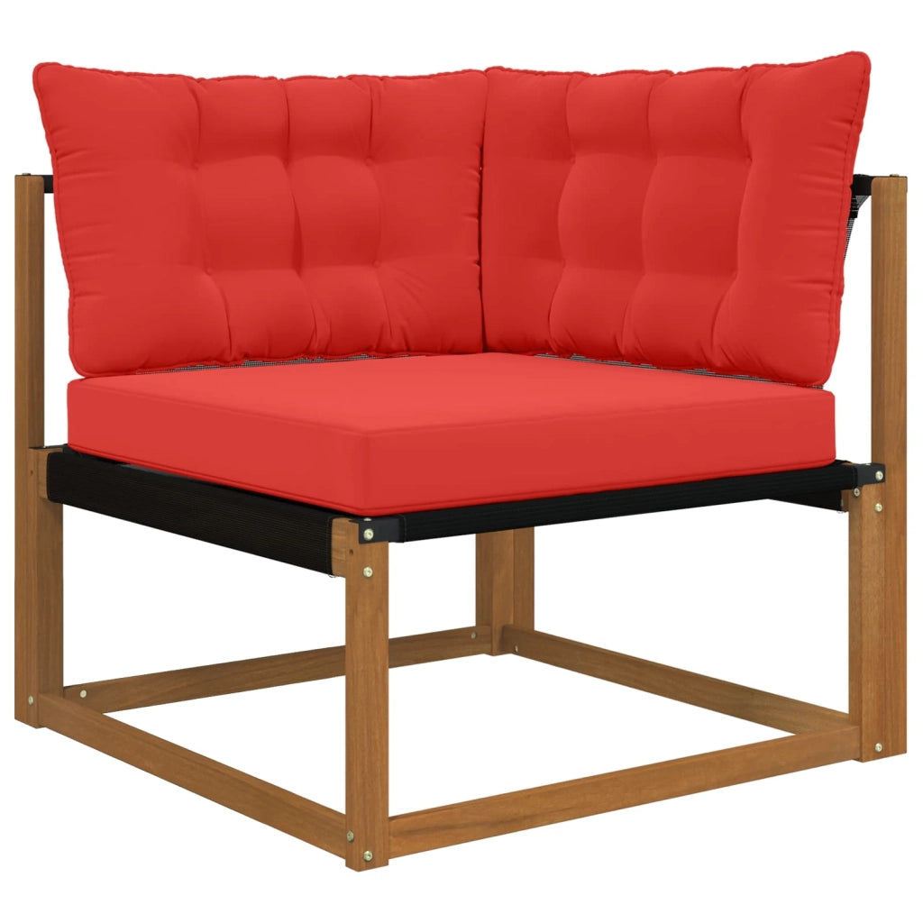 Cuscino per divano da esterno 3 pcs Rosso Poliestere 900920