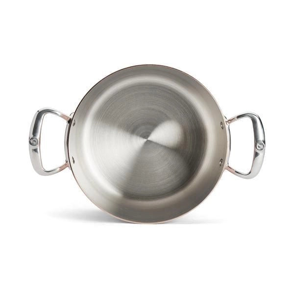 DE BUYER 6243.24 PRIMA MATERA Pentola Alta in Rame e Acciaio Inox Diametro 24 cm Altezza 16.5 cm Capacita' 7.5 l Compatibile Induzione colore Acciaio