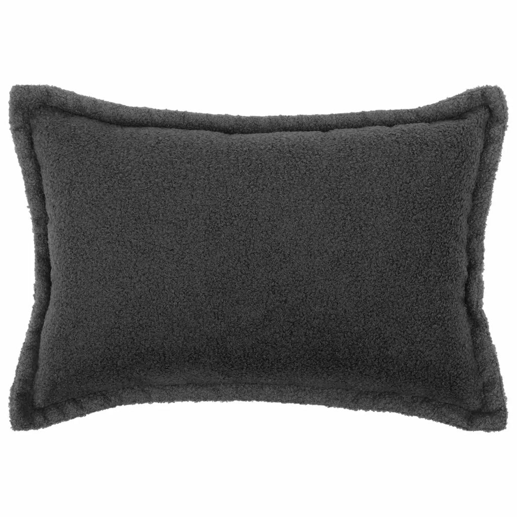 Federa 6 pcs HOUTEN Grigio Scuro 50 x 75 cm Bouclé 919834