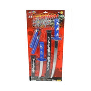 Trade Shop - Armi Samurai Set Spada Katana Ninja Gioco Giocattolo Bambini -
