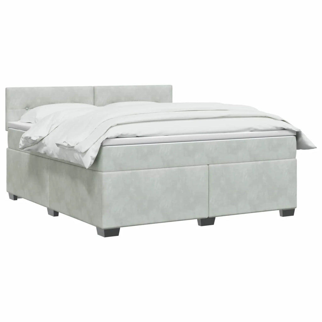 Letto box spring con materasso Grigio Chiaro 180 x 200 cm 3450764