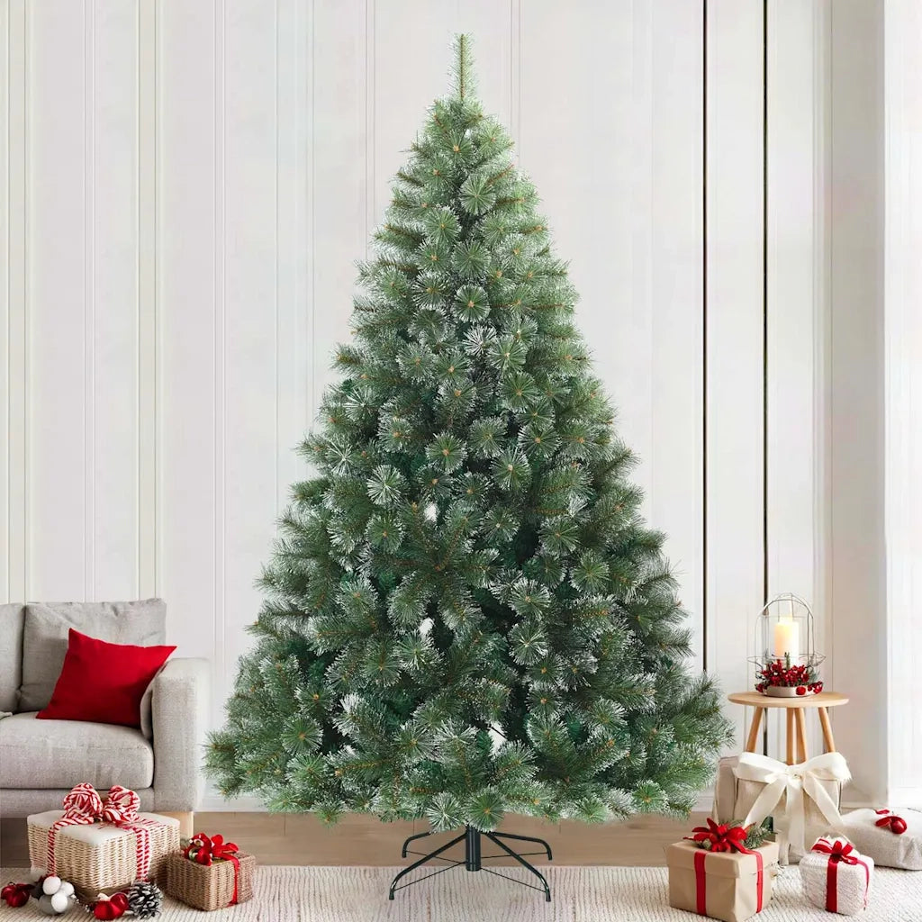 Albero di Natale Artificiale Snodato Foderato di Neve Verde 42019340