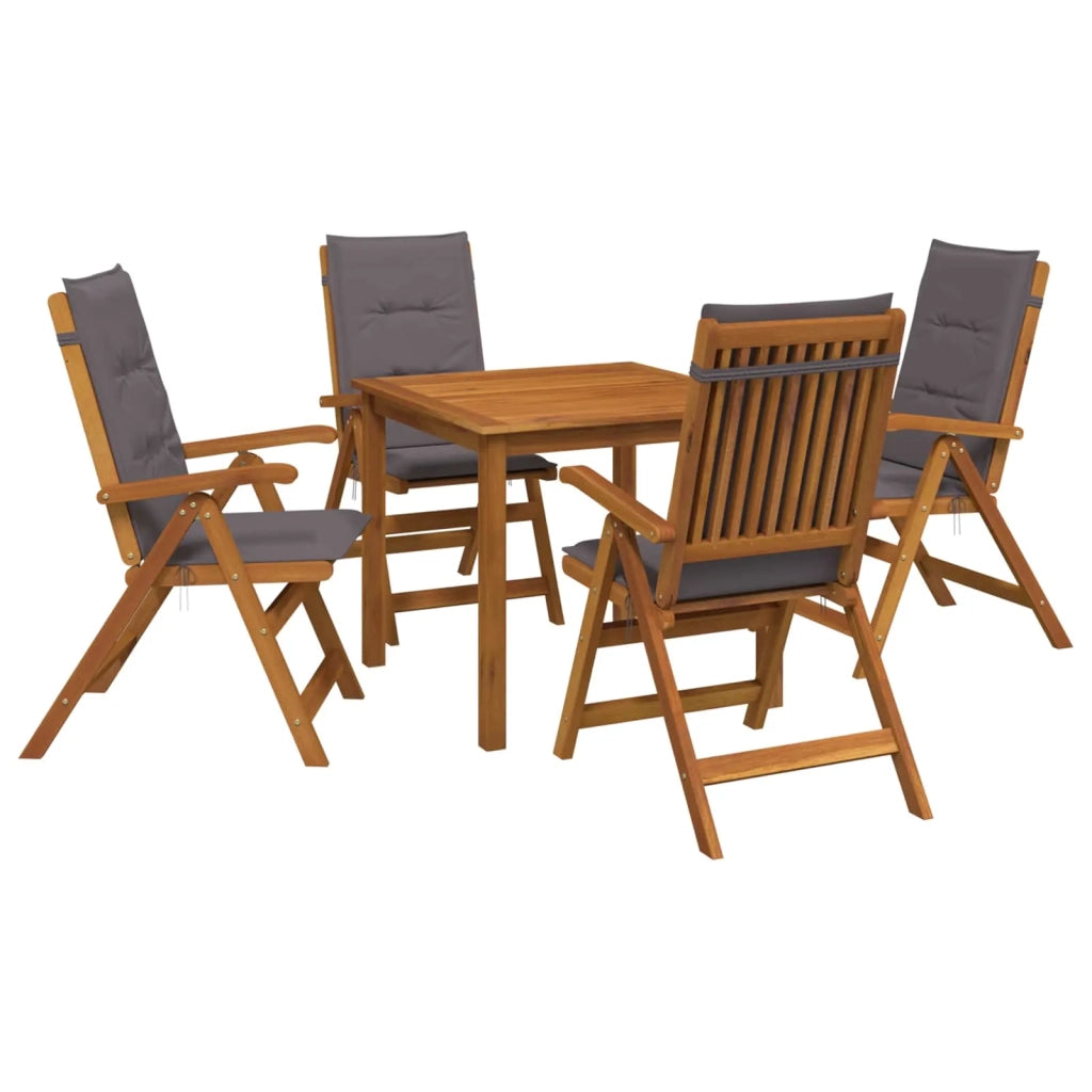 Set da pranzo da giardino 5 pezzi Naturale 3434597