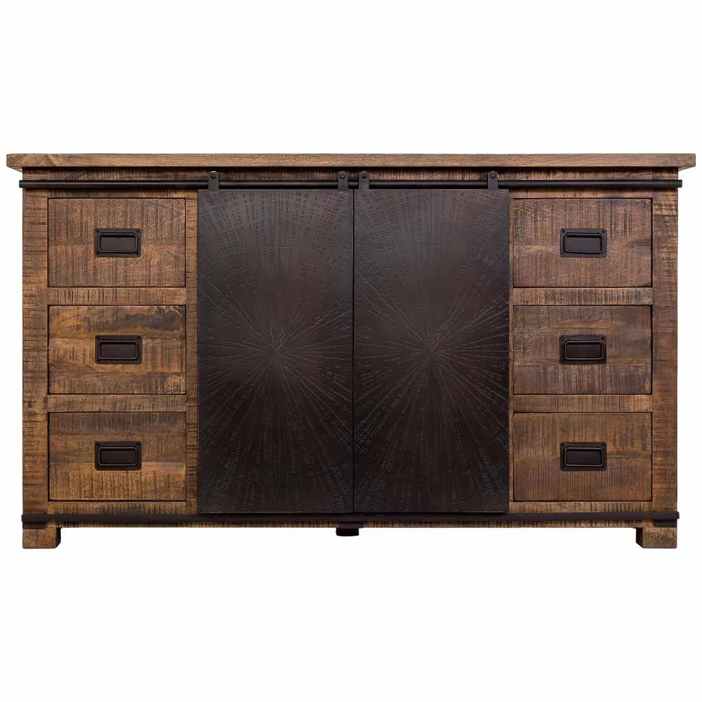 Credenza in legno marrone 160x42x92h cm