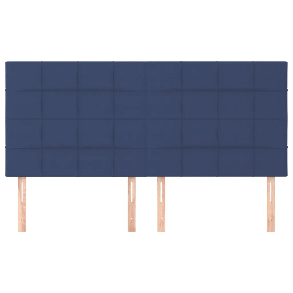 Testiera | Testata Blu 200x5x118/128 cm Tessuto