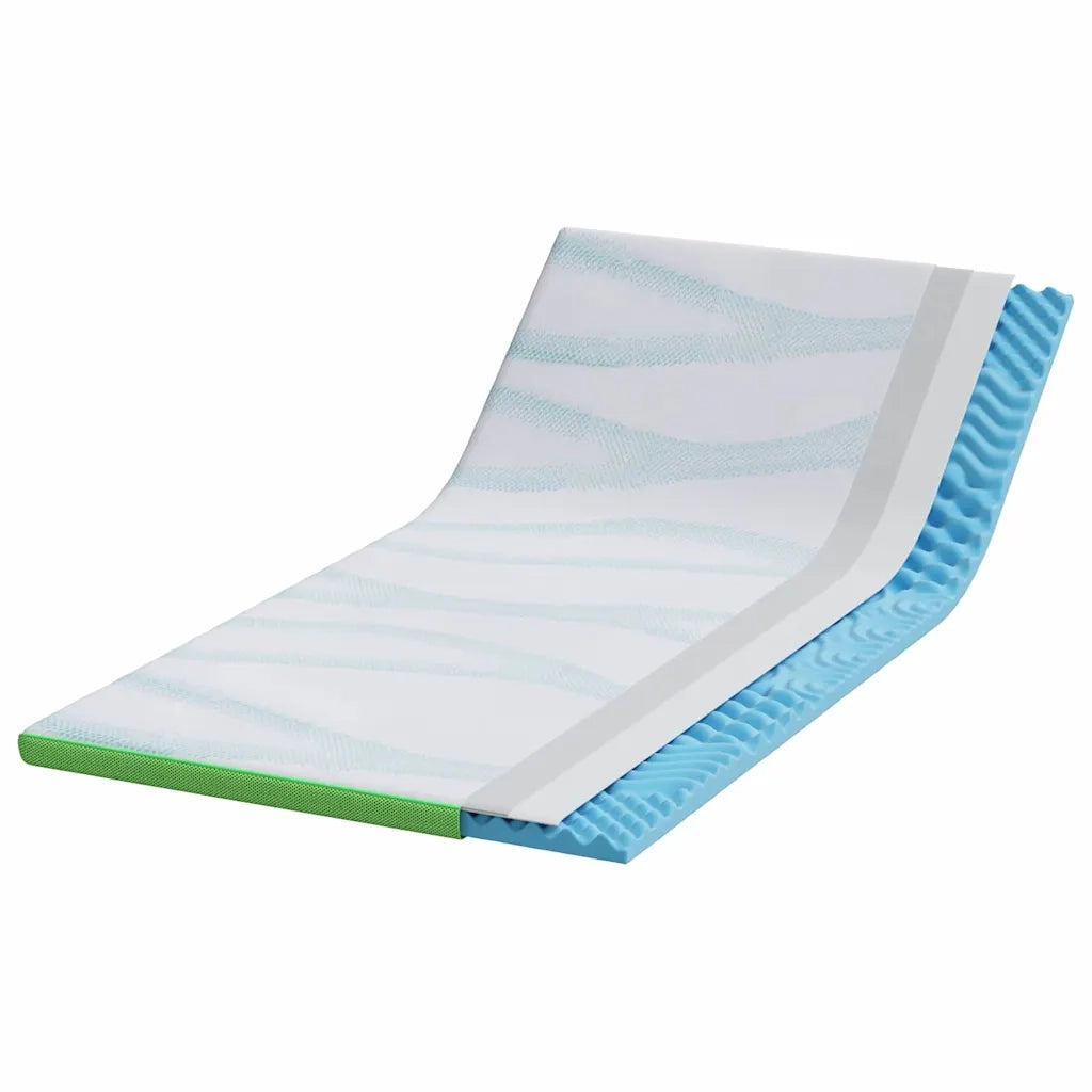 Topper per materasso-Materassino Bianco e Verde 90 x 200 cm 449558