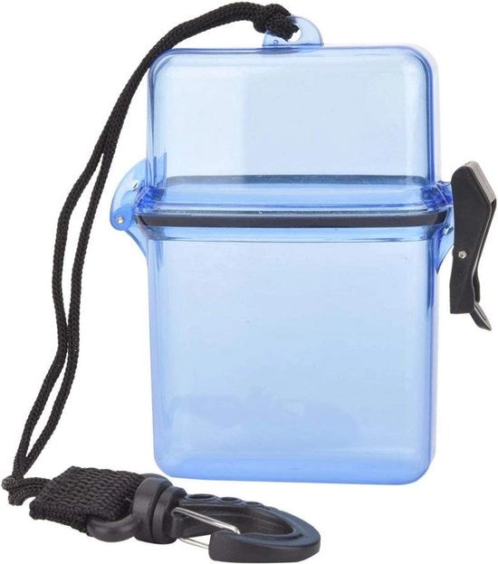 Scatola trasparente da immersione - Casella da immersione idrofila per surf e kayak - Blu - S Compact