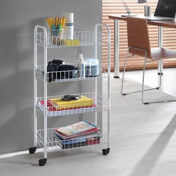 CARRELLO PORTAOGGETTI 4 RIPIANI CON RUOTE ART.52532