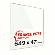 649 x 471 x 4 mm - Vetro per stufa a legna - vetro camino di ricambio - vetro per caminetto resistente al fuoco - France Vitre
