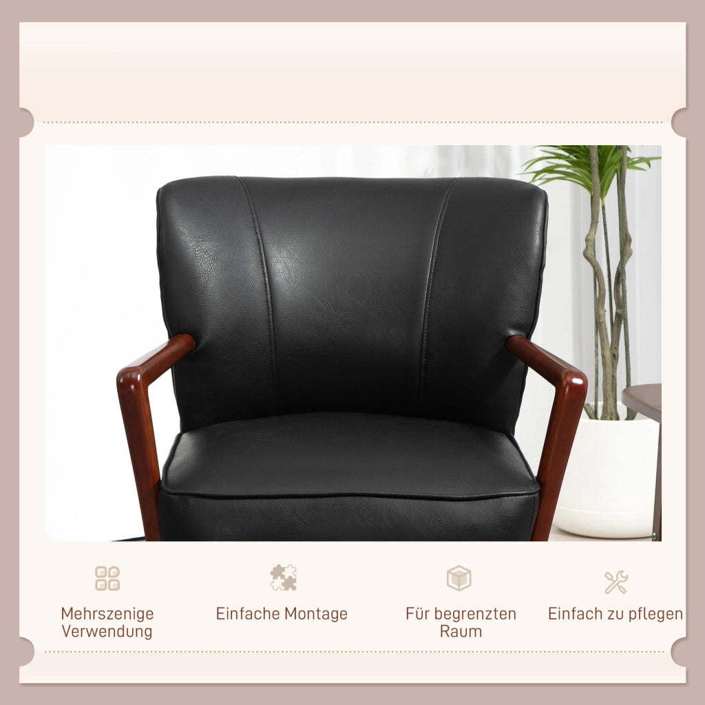 Poltrona ¨C Minimal ¨C Pelle Grigio Scuro 67x77x80 cm