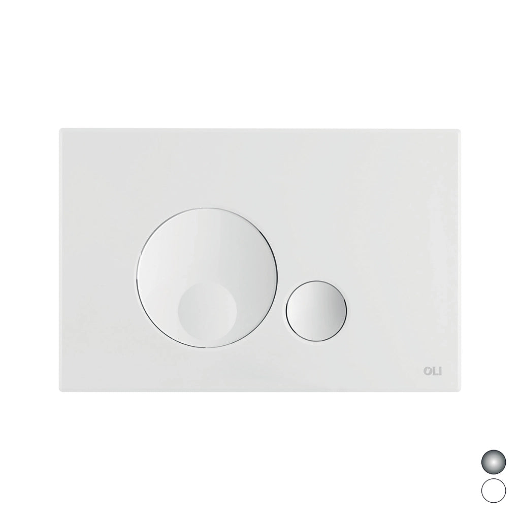 PLACCA DOPPIO SCARICO GLOBE- Bianca- OLIVE- pezzi 1