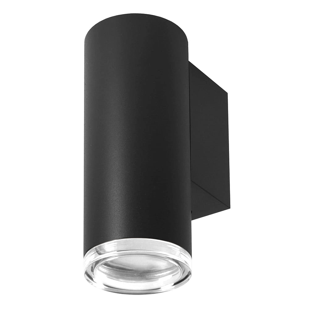 Applique nera GU10 IP44 luce verso il basso Turyn Polux