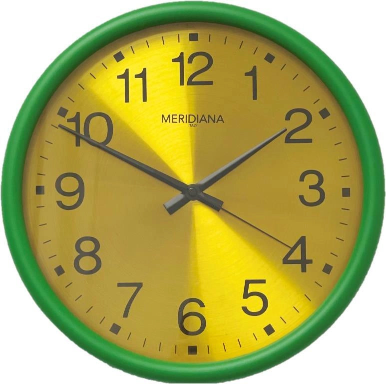 Orologio da Parete in Abs Milleluci Verde e Giallo 31 cm