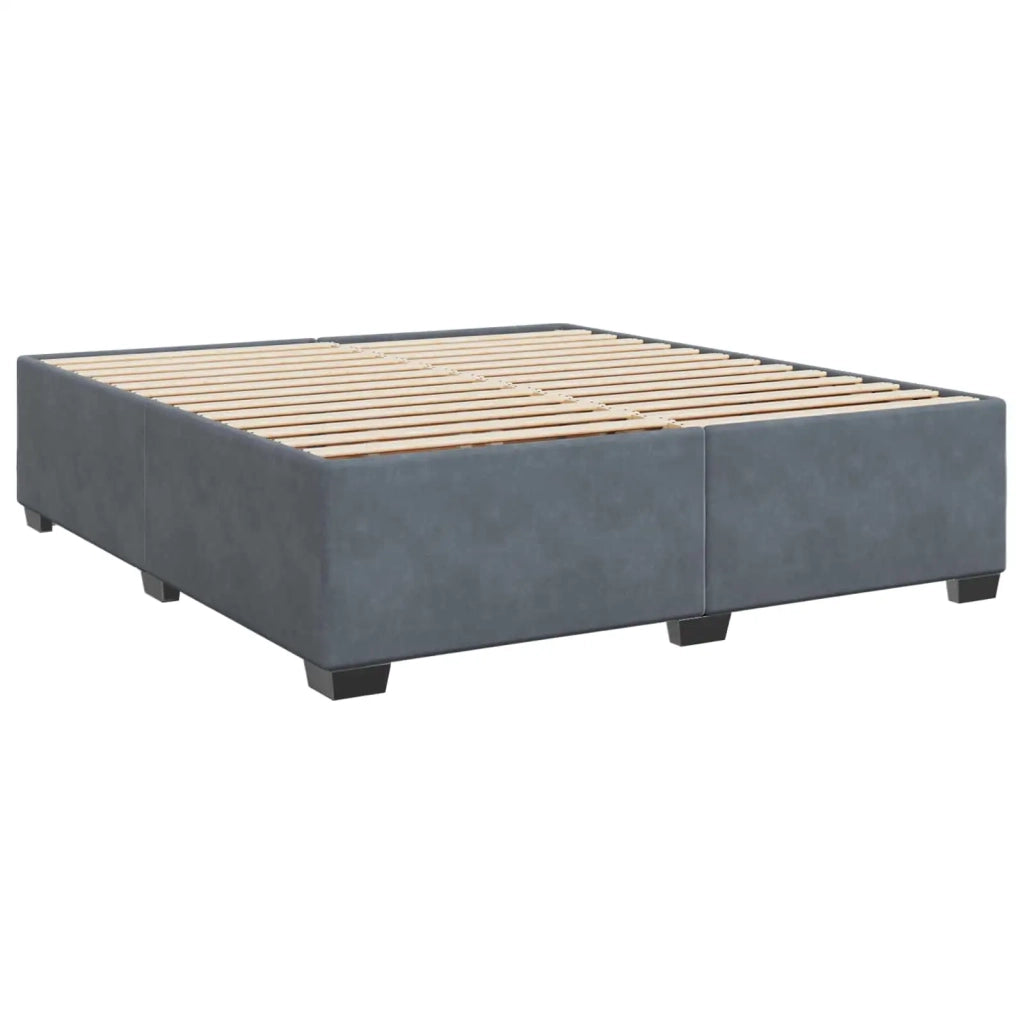 Letto box spring con materasso Grigio Scuro 200 x 200 cm 3455175