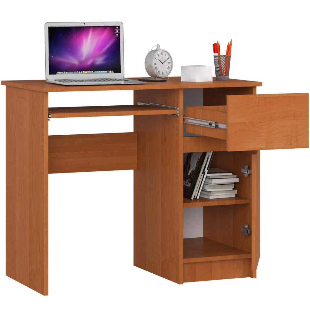 Scrivania per computer AKORD PIKSEL Ontano 90 cm 1 anta 1 cassetto 90x50x77 cm Modello a destra