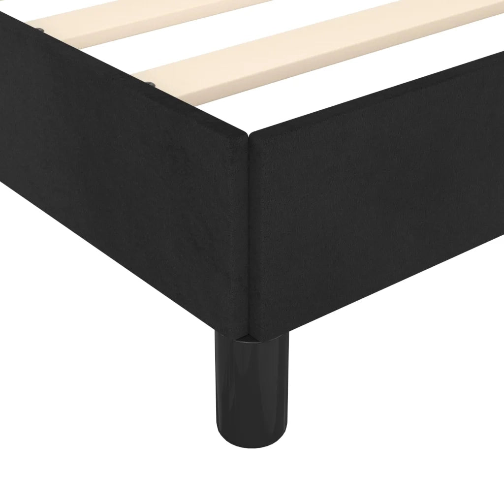 Giroletto senza Materasso Nero 140x190 cm in Velluto 346972