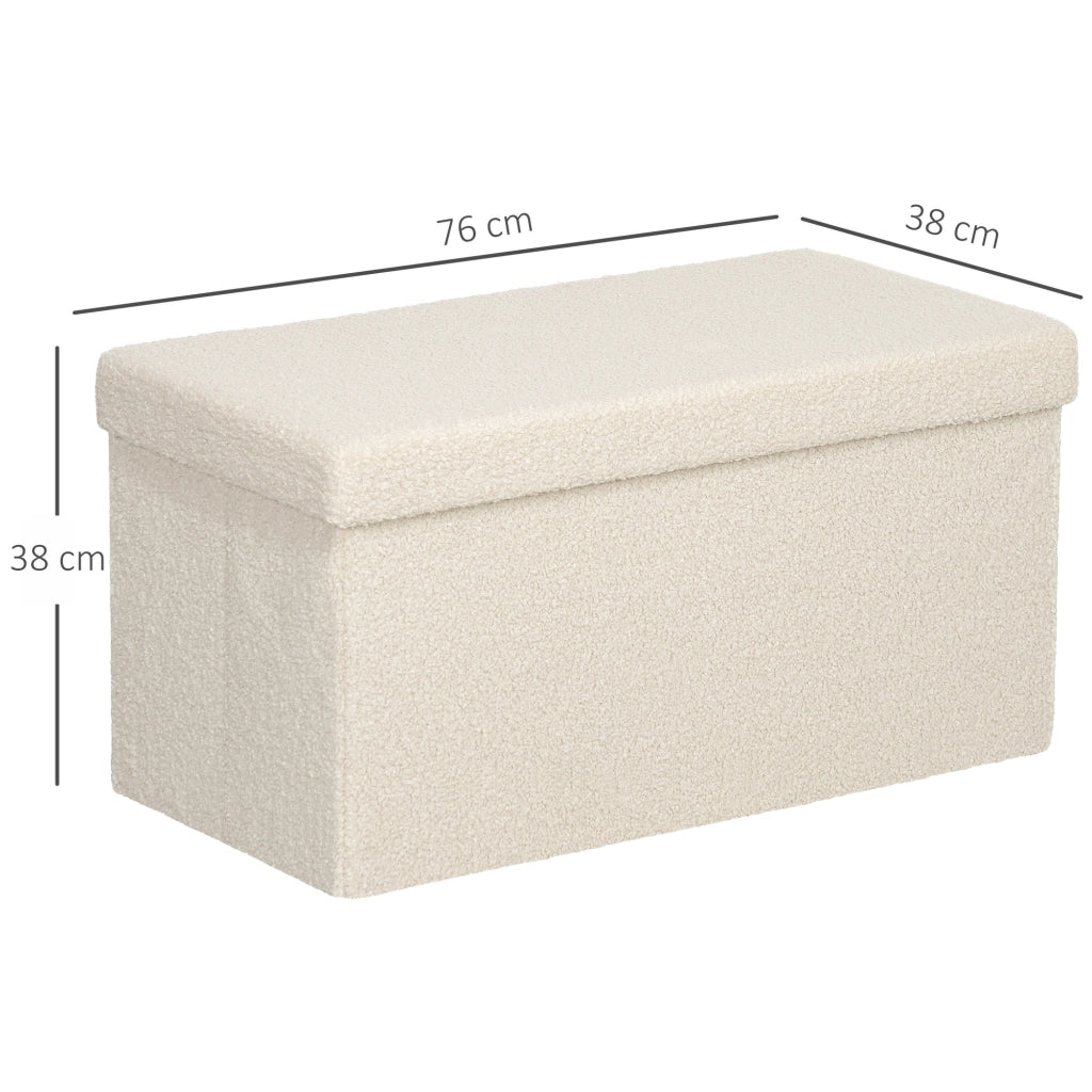Pouf con contenitore e coperchio ¨C zephmum ¨C crema
