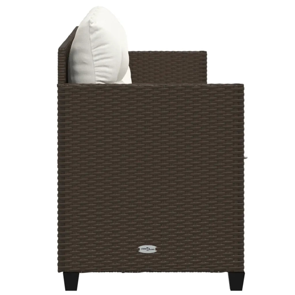 Lettino Prendisole | Sdraio da giardino | Lettino da sole con Cuscini Marrone?in Polyrattan