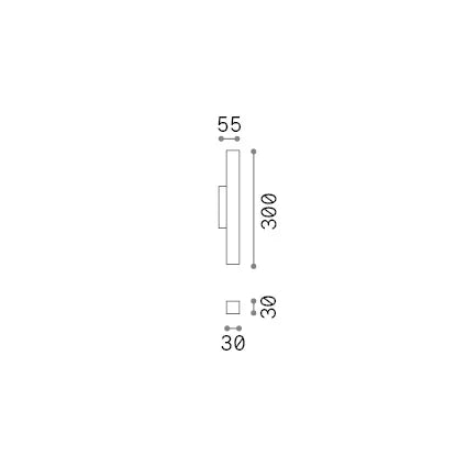 Applique Look 2 Luci Led Integrato Ottone