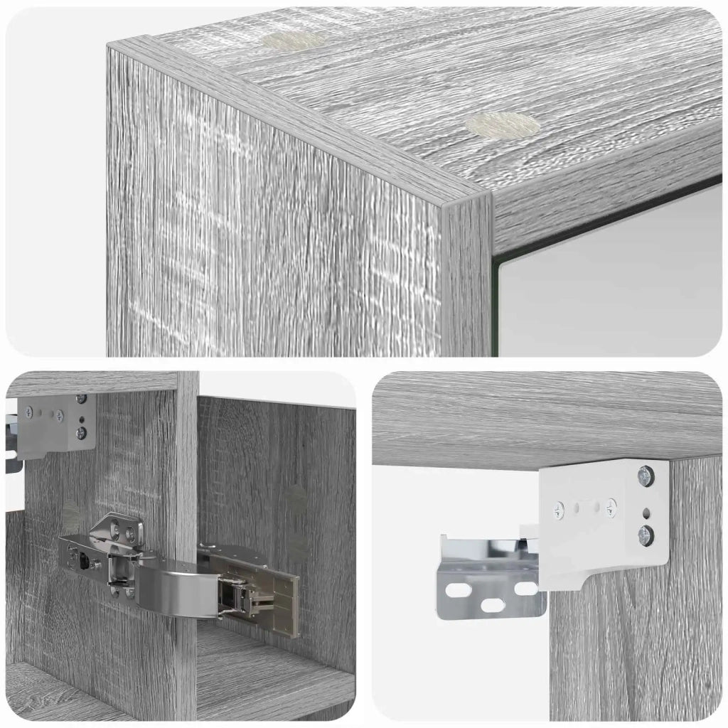 Mobiletto per specchio da bagno Grigio Sonoma 889172