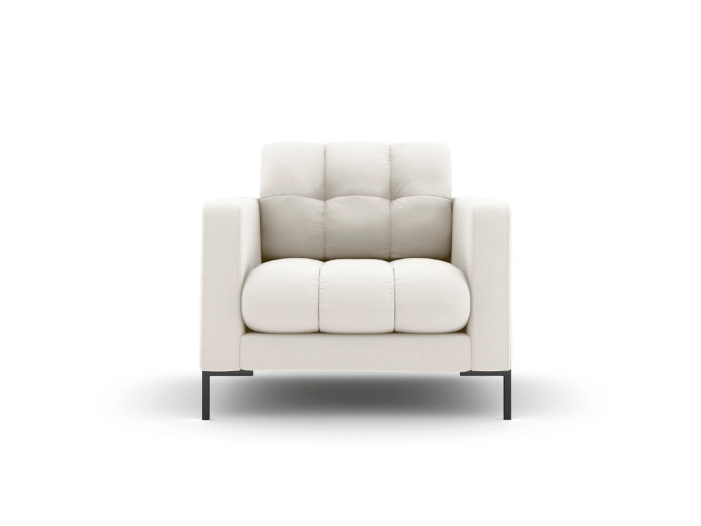 Cosmopolitan Design - Poltrona "Bali" in tessuto strutturato beige chiaro 