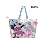Trade Shop - Borsa Da Mare Minnie Mouse Per Donna E Bambina Shopping Bag Disney 2023 -