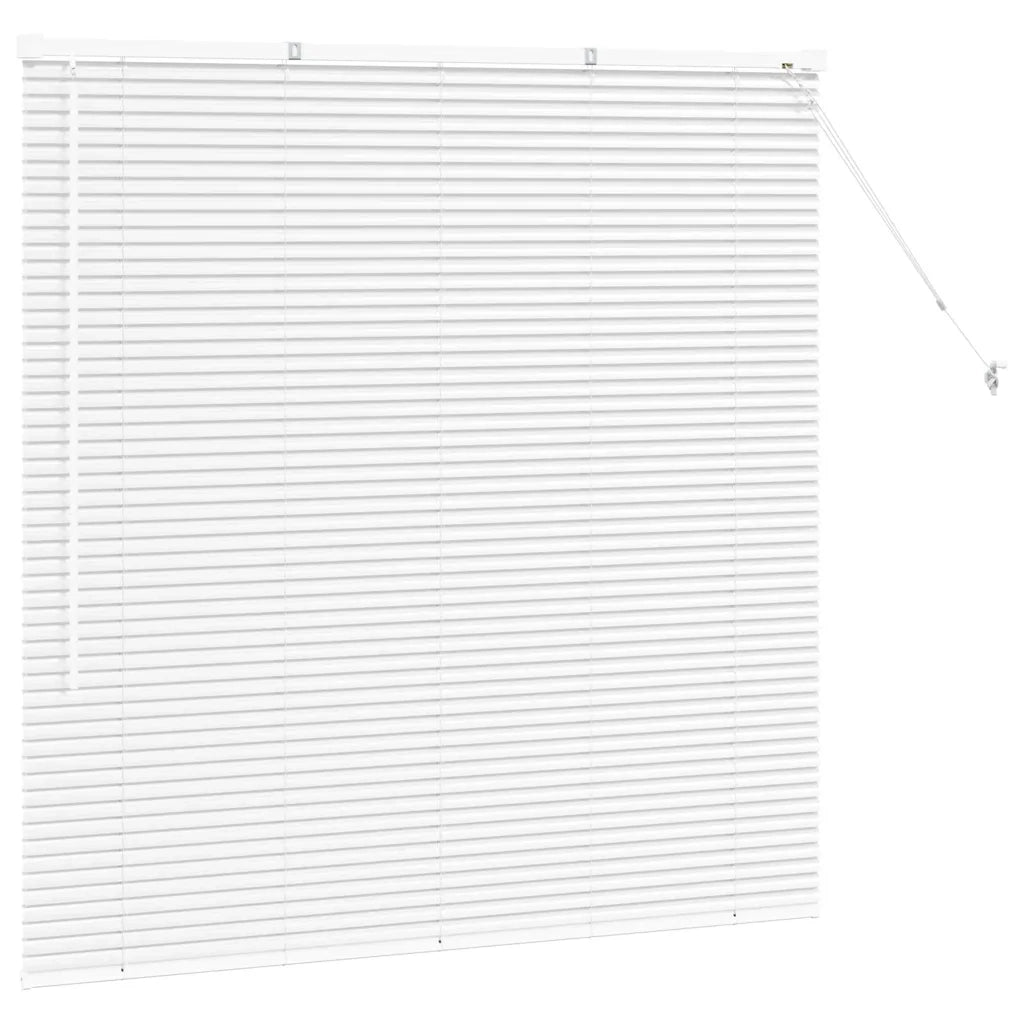 Tendaggi a Veneziana | Tenda a lamelle Bianco 130 x 125 cm Alluminio