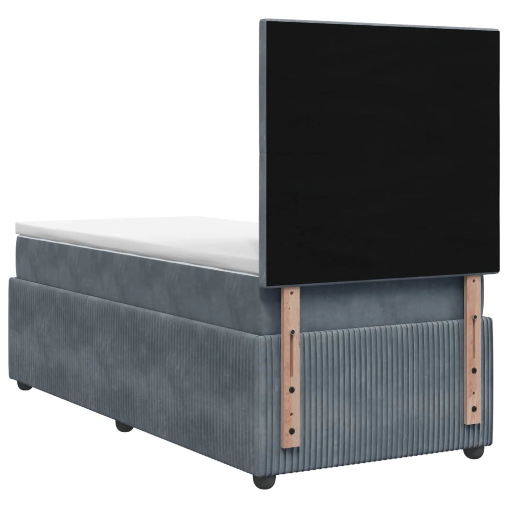 Letto box spring con materasso Grigio Scuro Singolo Velluto 3454710