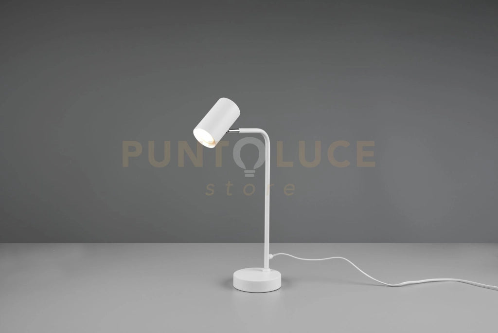 MARLEY LAMPADA DA TAVOLO SPOT CILINDRO BIANCA H. 45CM 1 LUCE ATTACCO GU10