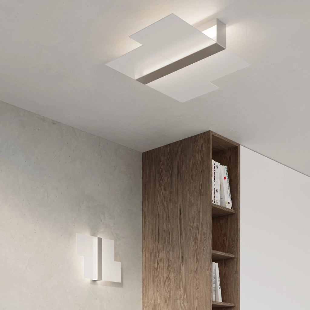 Massimo Tangerine Modern Chrome Lampada da parete e soffitto 2x15W LED E27