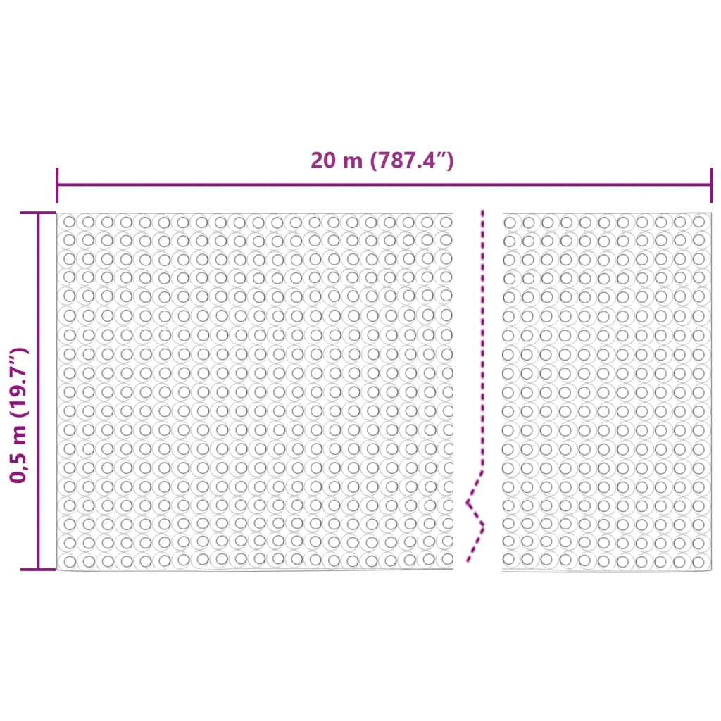 Foglio di drenaggio stampato Nero 0,5 x 20 m HDPE 42019912